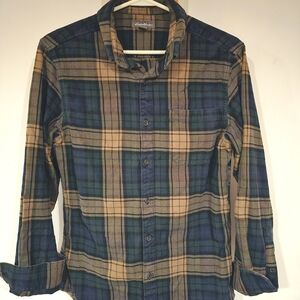Men's Plaid Shirt by Eddie Bauer - Blue and Tan